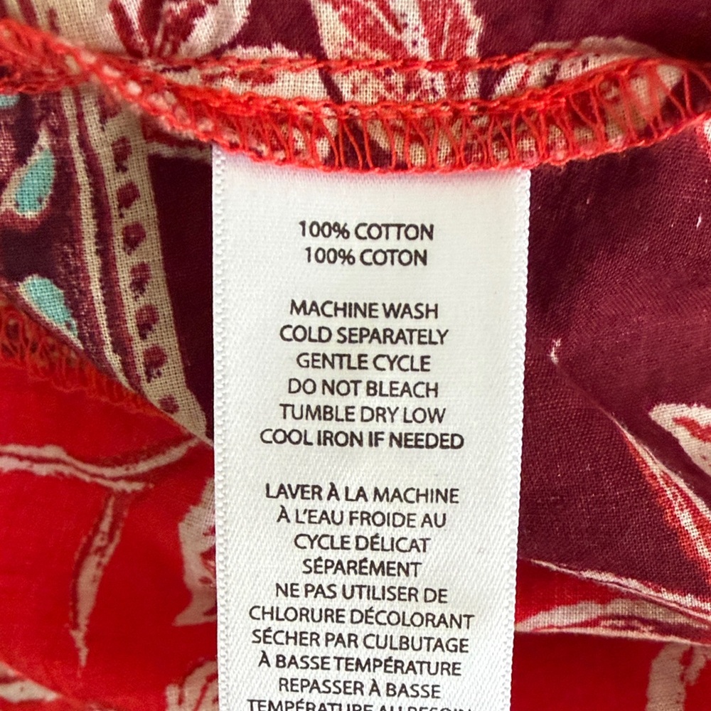 beachlunchlounge Red Floral Sleeveless Tunic with Printed Hem - Picture 4 of 5